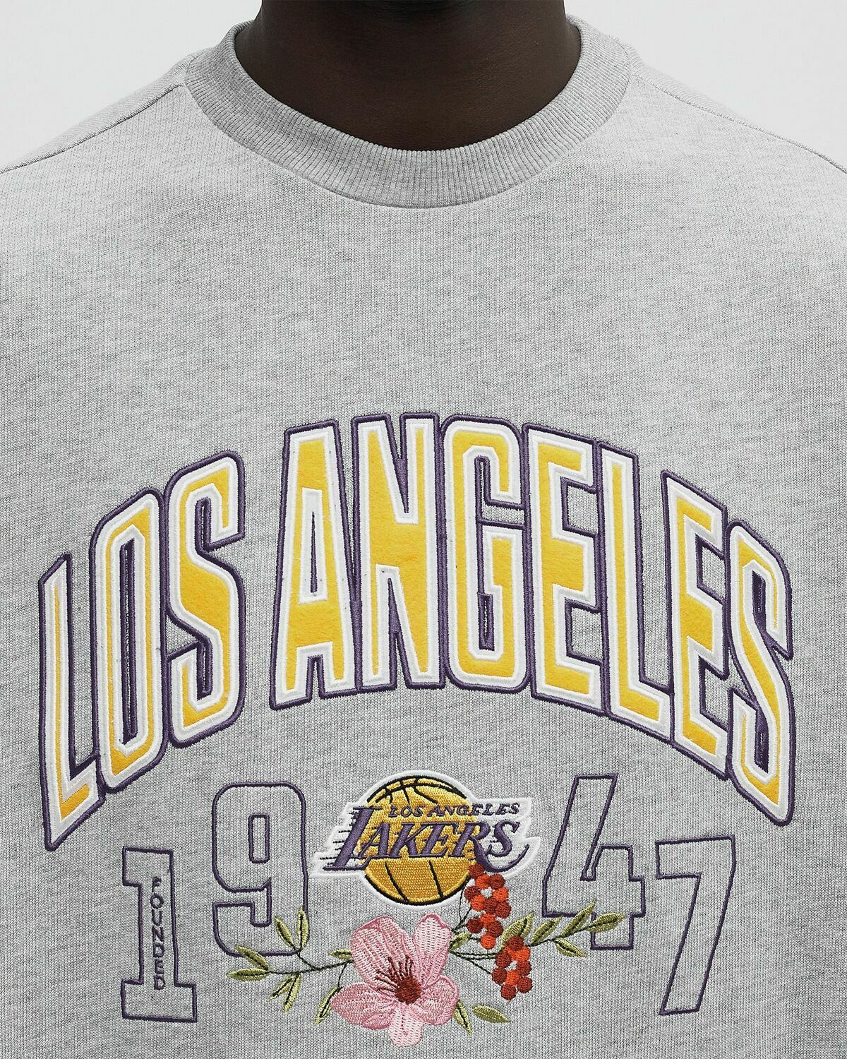 New Era NBA FLORAL OS CREW LOS ANGELES LAKERS Grey Mens Sweatshirts/Team Sweat