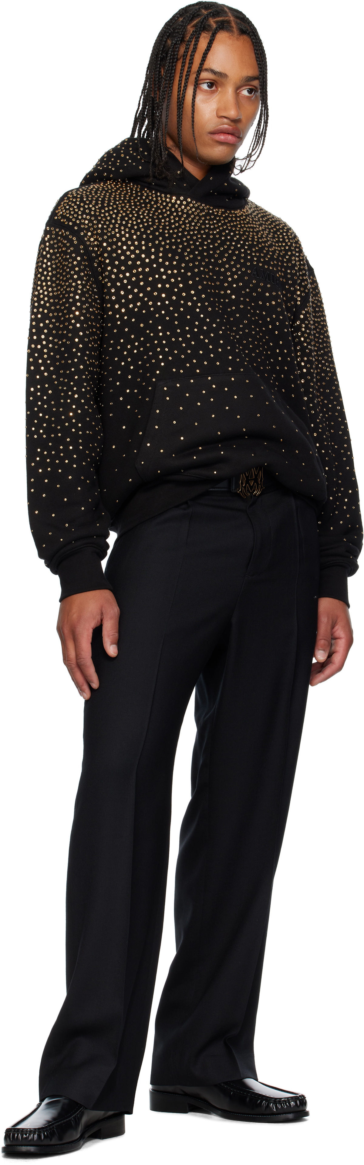 AMIRI Black 'Amiri' Crystal Hoodie Amiri