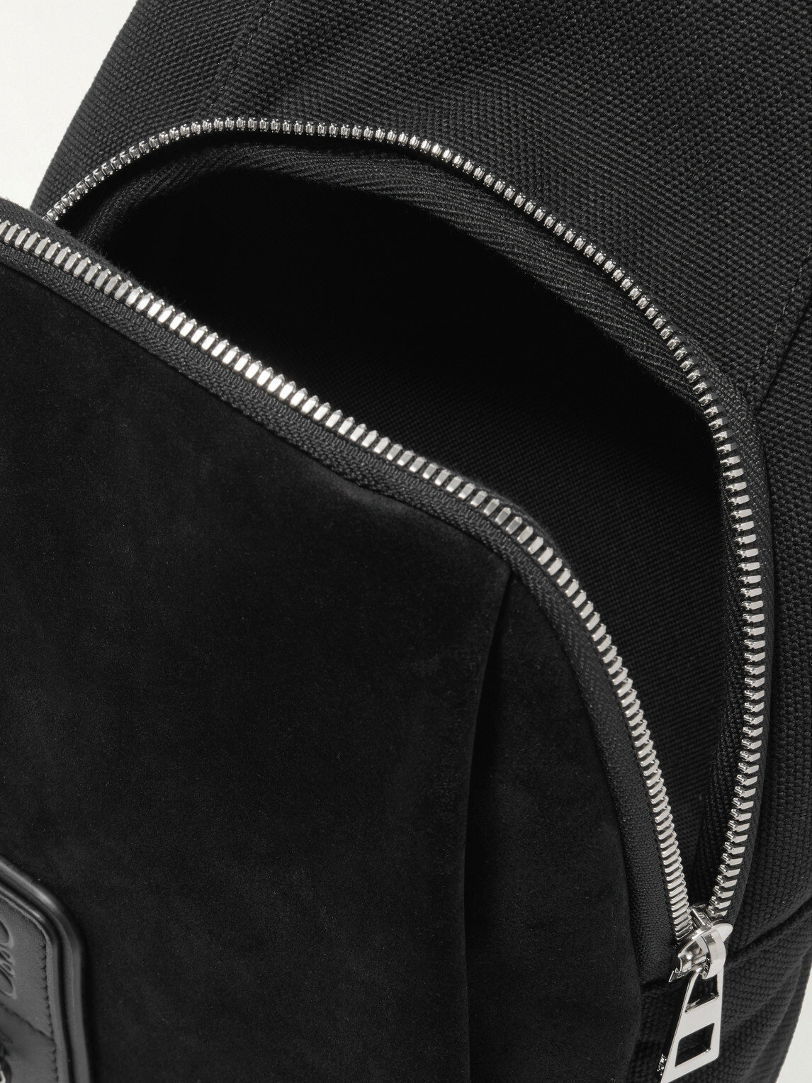 LOEWE - Flex Sling Leather and Suede-Trimmed Canvas Bag