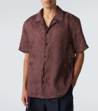 Brioni Printed linen bowling shirt