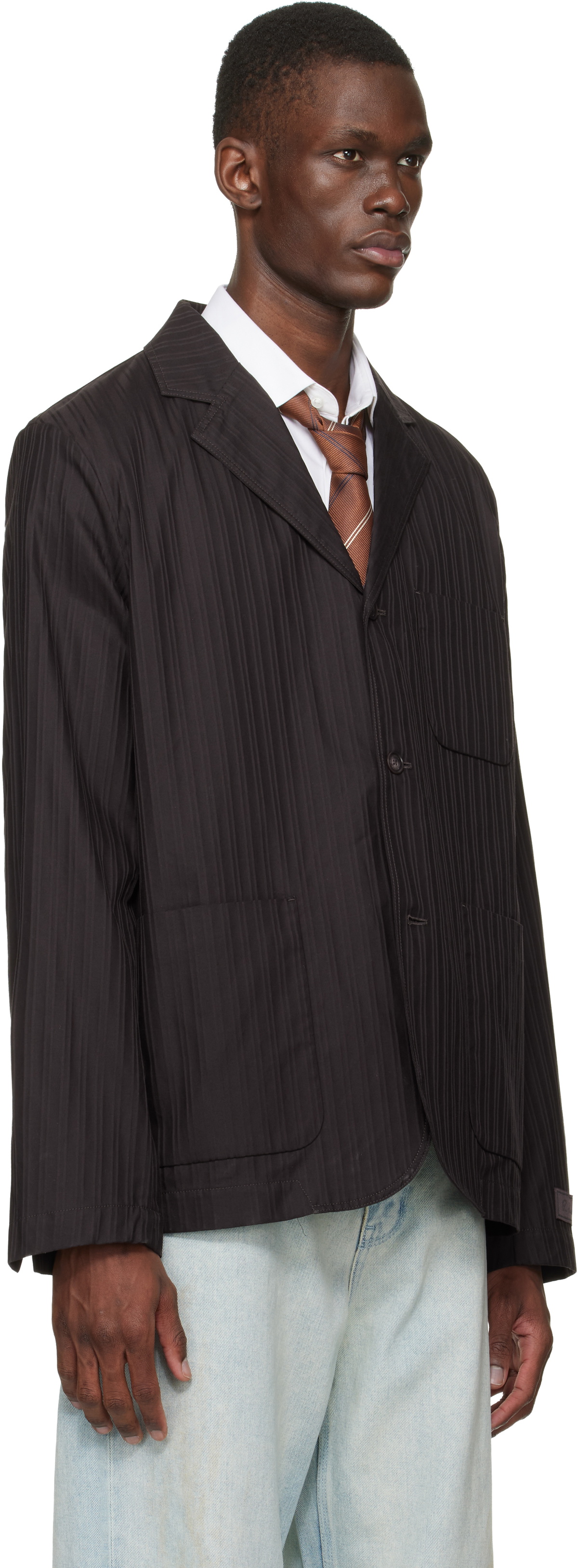 Lacoste Brown Elevated Seasonal Blazer