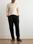 Brunello Cucinelli - Grandad-Collar Hemp Shirt - Neutrals