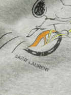 SAINT LAURENT - Printed Cotton-Blend Jersey Sweatshirt - Gray