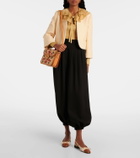 Valentino Garavani 9TO5 Cherryfic raffia-effect shoulder bag