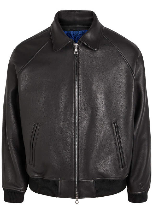 Photo: Picante Senna Logo-embossed Leather Jacket Black