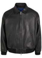 Picante Senna Logo-embossed Leather Jacket Black