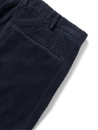 INCOTEX - Slim-Fit Stretch-Cotton Needlecord Trousers - Blue