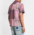 AMIRI - Camp-Collar Bandana-Print Silk-Twill Shirt - Pink
