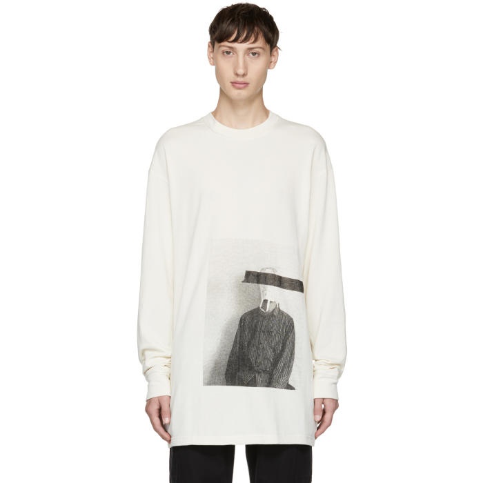 Photo: Song for the Mute Off-White Long Sleeve Bag Head T-Shirt 