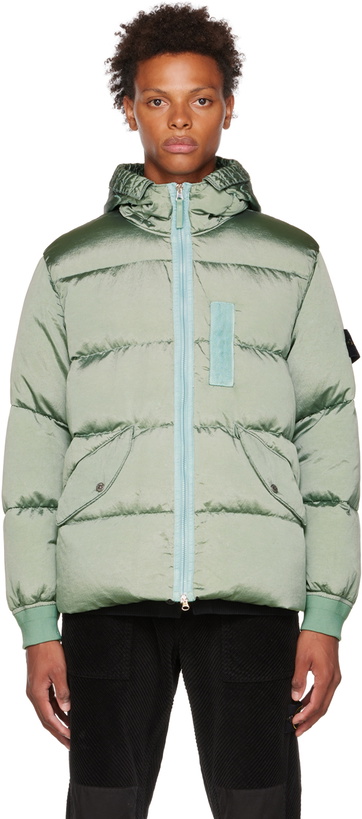 Photo: Stone Island Green Econyl Down Jacket