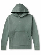 Acne Studios - Franklin Logo-Print Fleece-Back Cotton-Jersey Hoodie - Green