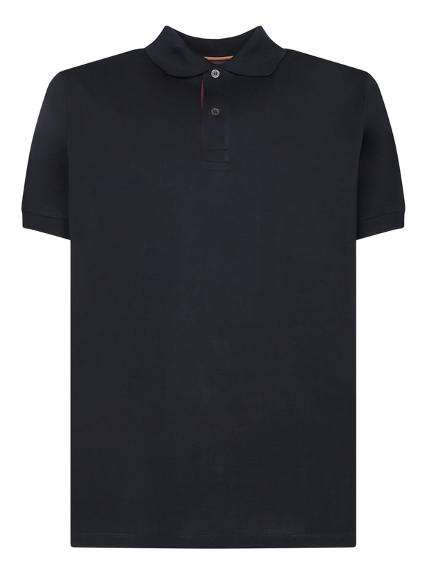 Photo: Paul Smith Striped Motif Blue Polo Shirt