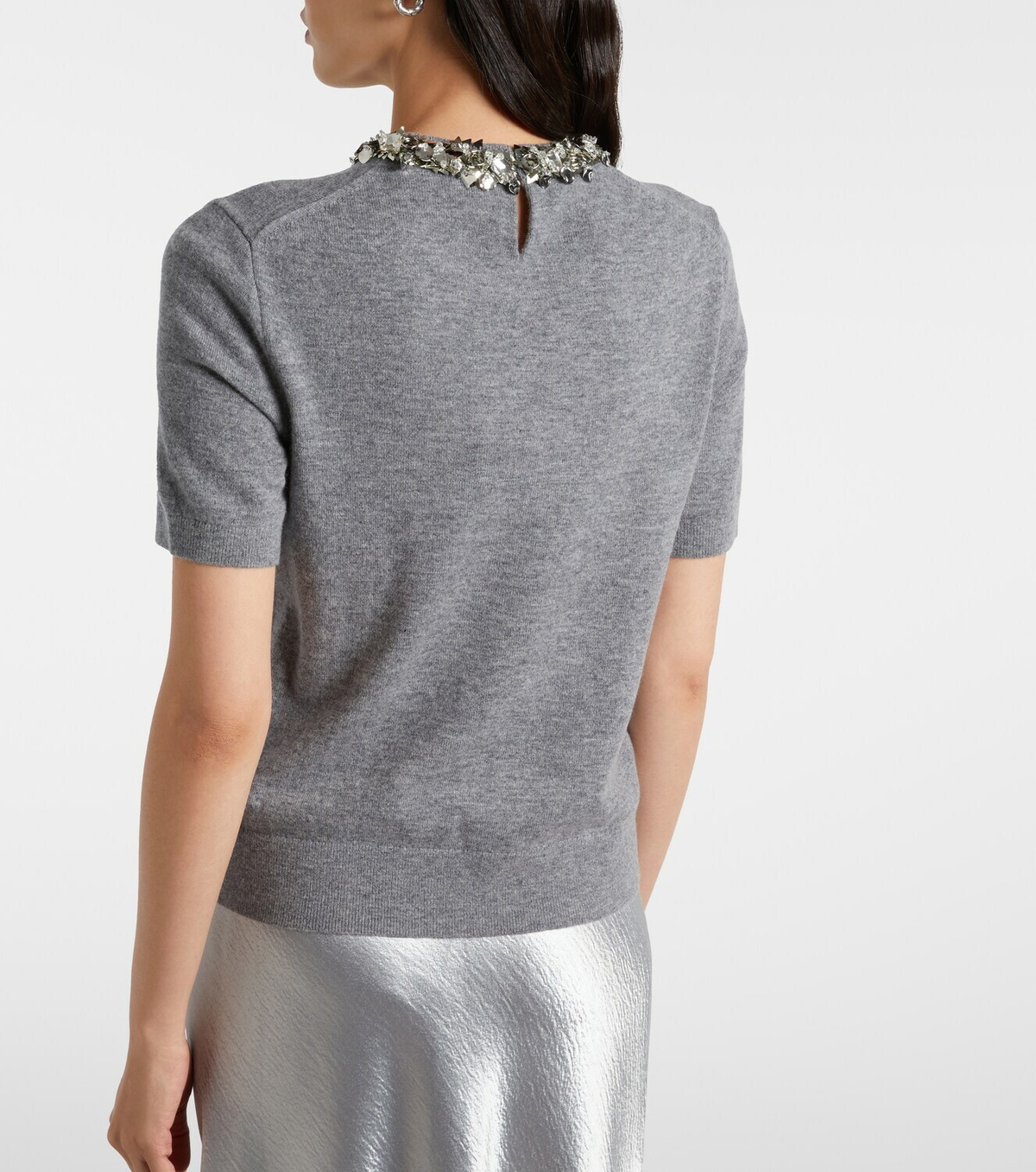 Tory Burch Embellished wool and cashmere top