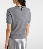 Tory Burch Embellished wool and cashmere top