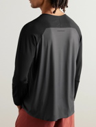 ON - Performance Slim-Fit Stretch-Jersey and Mesh Top - Black