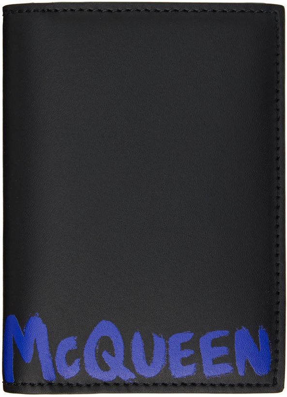 Photo: Alexander McQueen Black Logo Bifold Card Holder