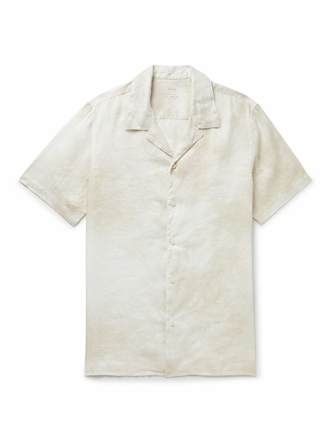 Altea Baker CampCollar Linen Shirt Neutrals Altea