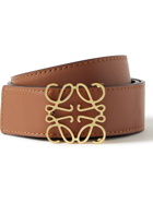 LOEWE - 3cm Reversible Leather Belt - Brown