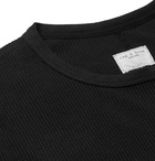 rag & bone - Waffle-Knit Cotton-Jersey T-Shirt - Black