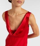 Ferragamo Draped silk midi dress