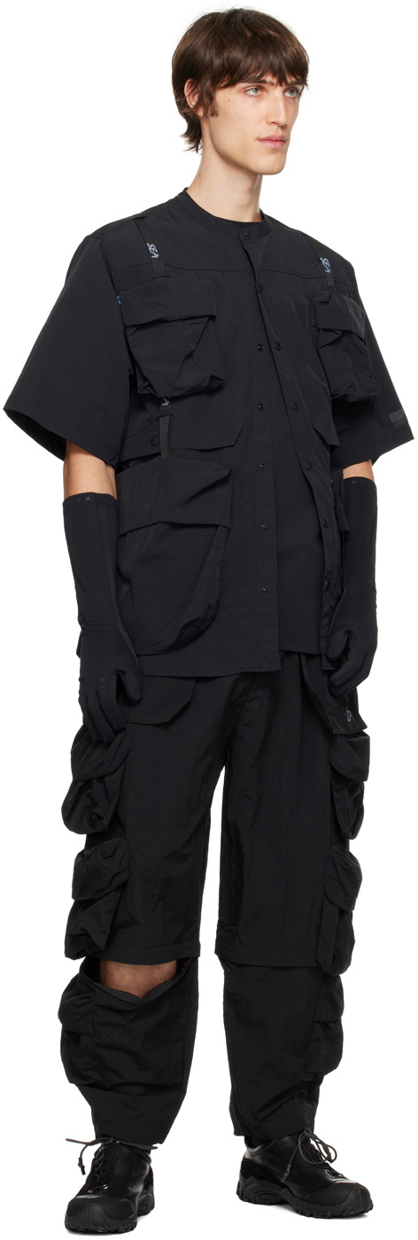 Archival Reinvent Black WIND AND SEA Edition Multi Bag Cargo Pants