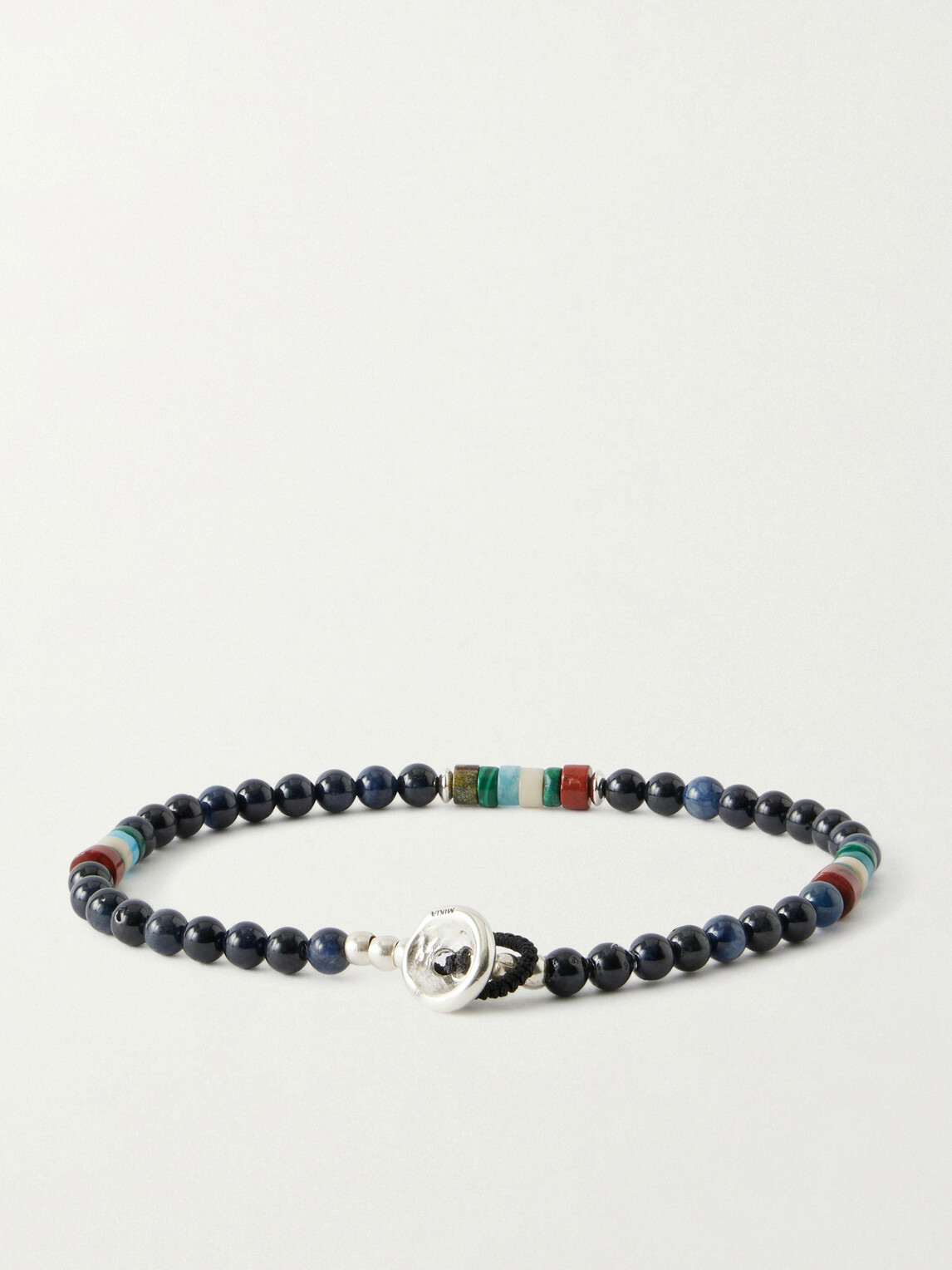 Mikia - Sterling Silver Multi-Stone Beaded Bracelet - Blue