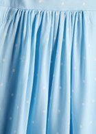 Rotate Birger Christensen Polka-dot Satin Midi Dress Light Blue