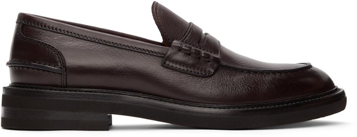 Photo: Brunello Cucinelli Brown Leather Penny Loafers