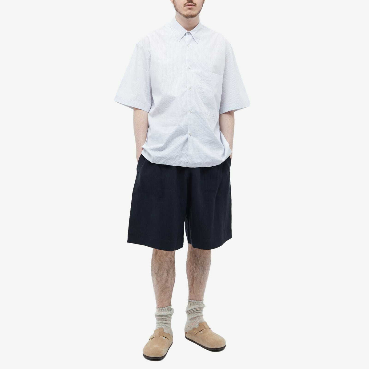 【20AW】STUDIO NICHOLSON｜SNM-344 SHIRT CH Studio Nicholson LEE SNW-1617 T-Shirt Optic White