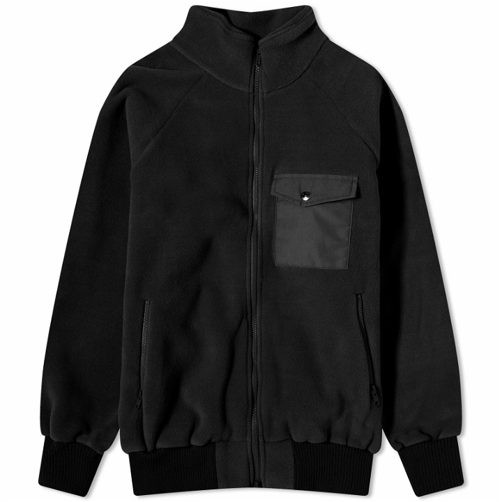 Photo: Battenwear Men's Warm Up Fleece Jacket in Black