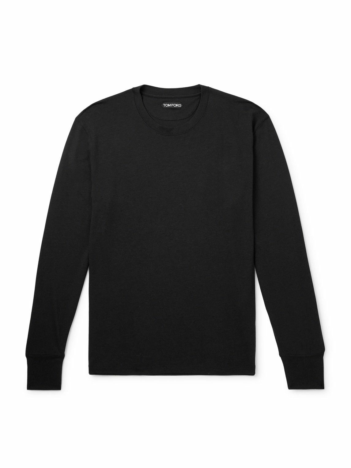 TOM FORD - Slim-Fit Ribbed Cotton-Jersey Henley T-Shirt