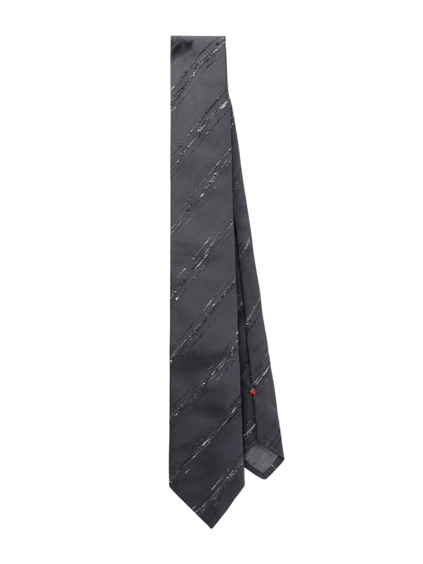 Photo: Brunello Cucinelli - 8cm Silk and Cotton-Blend Tie