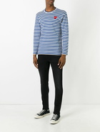 COMME DES GARCONS PLAY - Striped Logo T-shirt