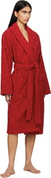 Versace Underwear Red Barocco Bathrobe