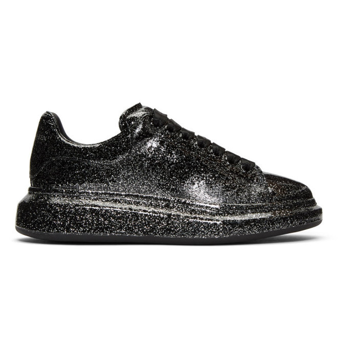 Photo: Alexander McQueen Black and Silver Glitter Oversized Sneakers