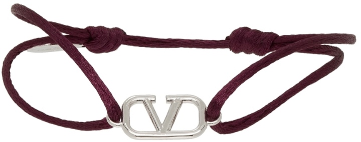 Photo: Valentino Garavani Purple Cord VLogo Bracelet