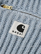 Sacai - Carhartt WIP Detroit Ribbed Wool and Nylon-Blend Sweater - Blue