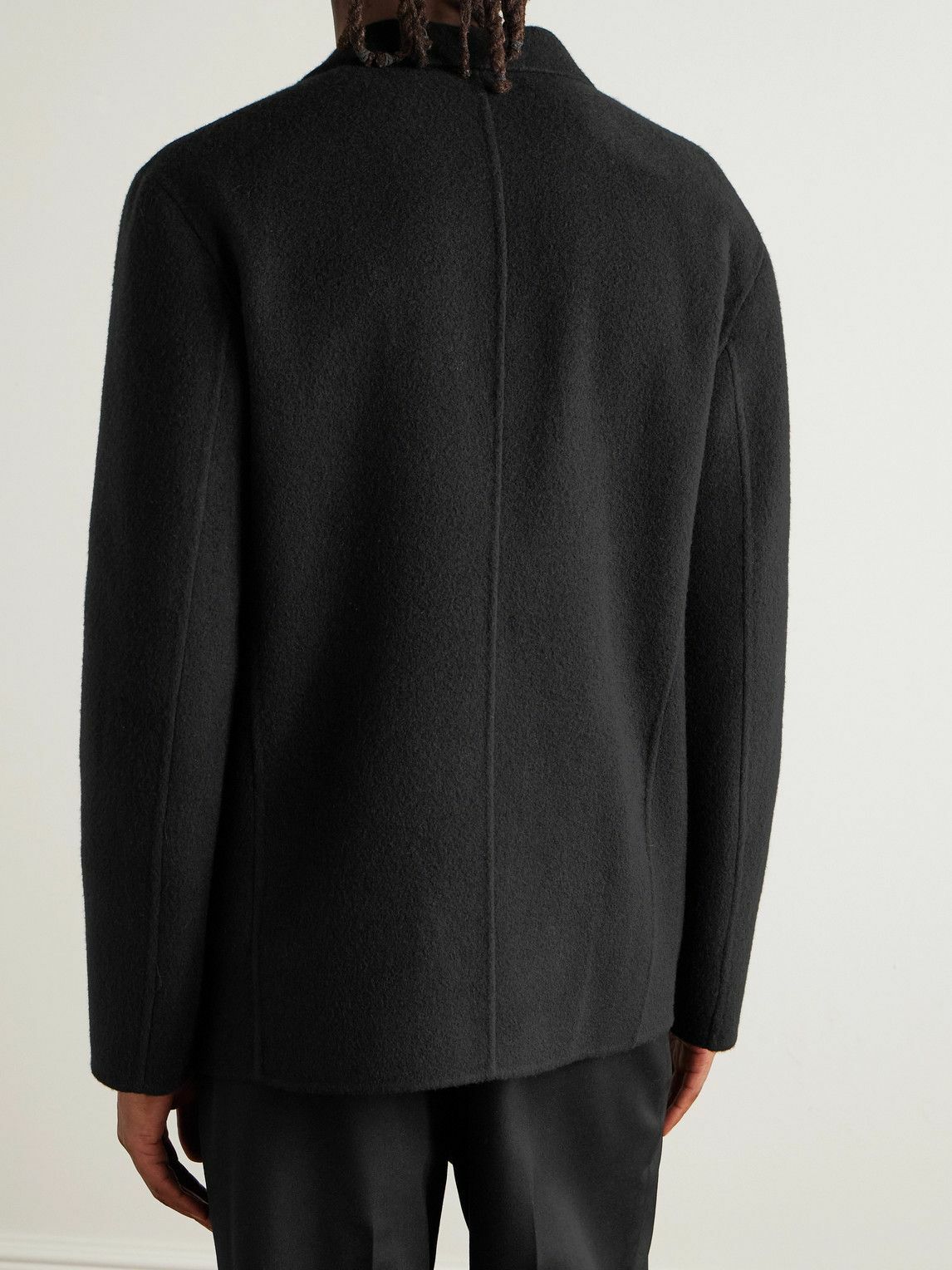 Mr P. - Double-Faced Brushed Cashmere and Yak-Blend Blazer - Black