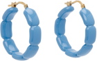 K.NGSLEY SSENSE Exclusive Blue '701' Hoop Earrings