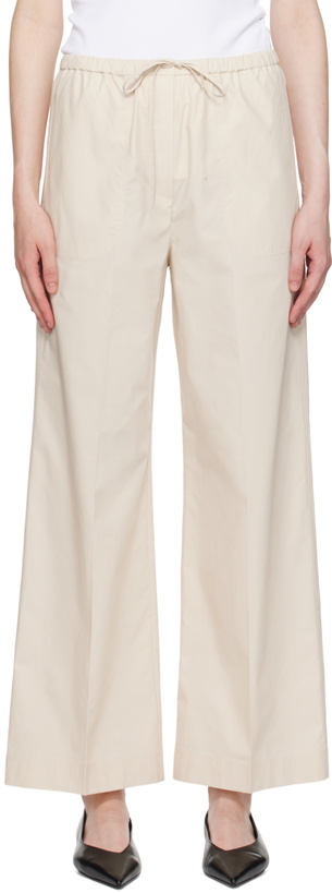 Photo: TOTEME Beige Drawstring Trousers