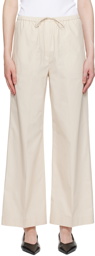 TOTEME Beige Drawstring Trousers