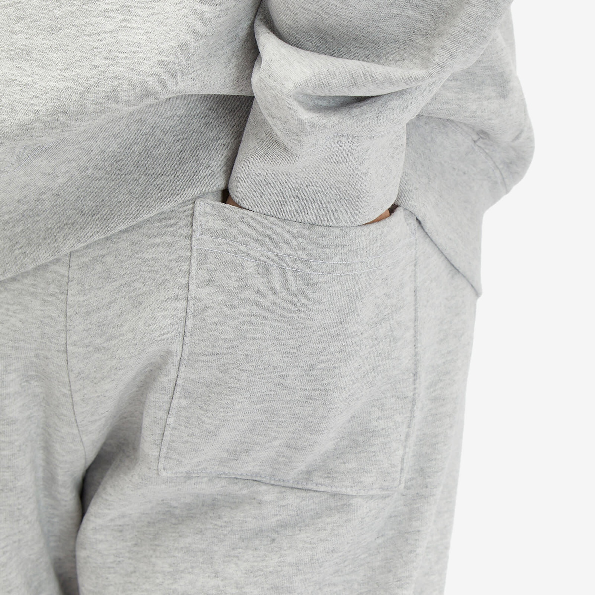 Sporty & Rich Men's Rizzolo Tennis Sweat Pants in Heather Grey/Caribbean