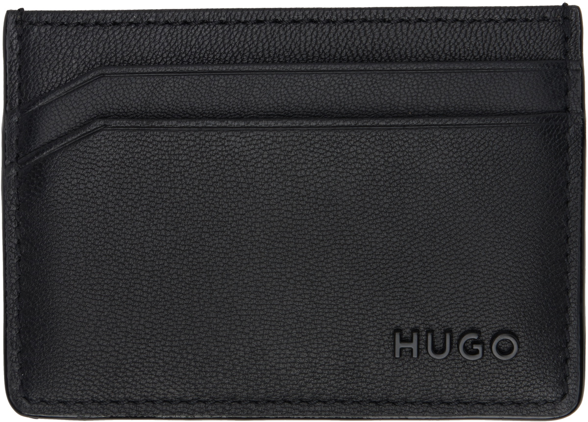 Hugo Black Goatskin Card Holder