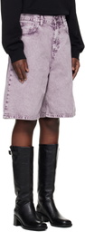 Carhartt Work In Progress Purple Brandon Denim Shorts