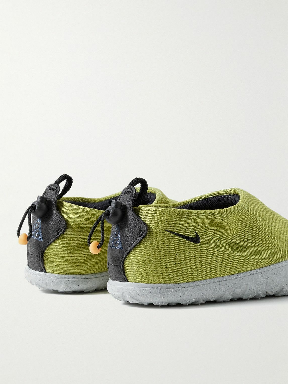 Nike - ACG Moc Leather-Trimmed Canvas Slip-On Sneakers - Green Nike