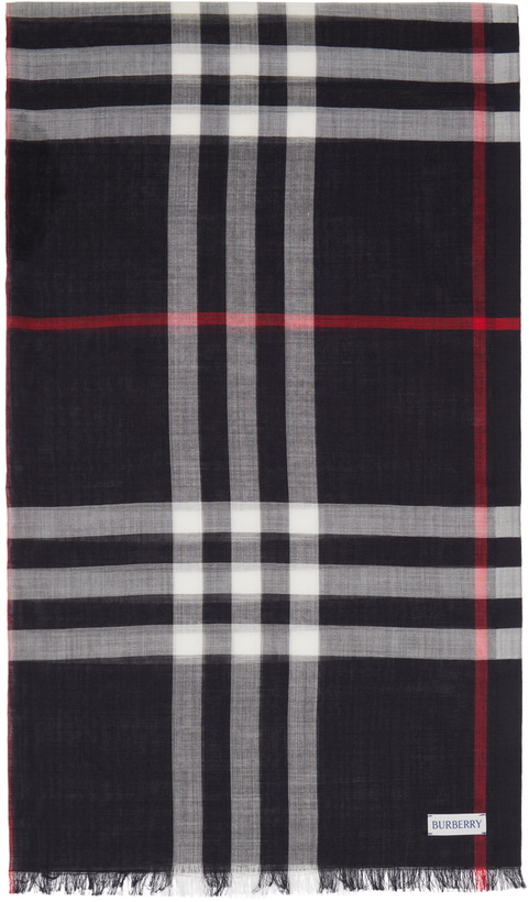 Photo: Burberry Navy Check Scarf