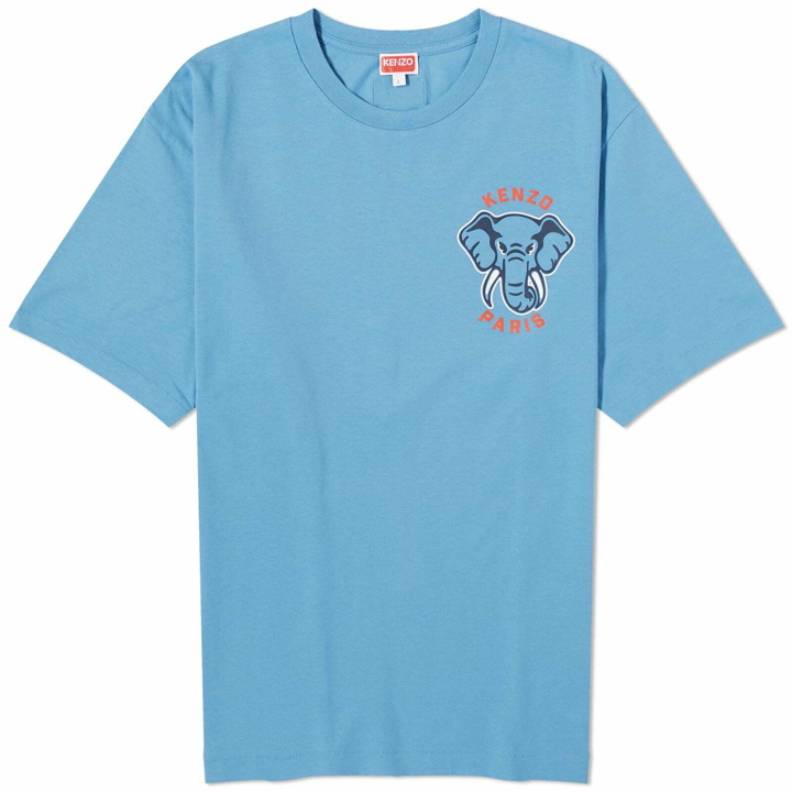 Photo: Kenzo Paris Men's Kenzo Elephant Classic T-Shirt in Cyan