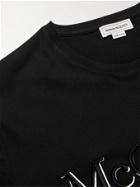 ALEXANDER MCQUEEN - Logo-Embroidered Cotton-Jersey T-Shirt - Black