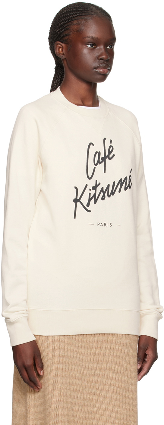 Maison Kitsune Off White Cafe Kitsune Sweatshirt Maison Kitsune