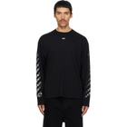 Off-White Black Chain Arrow Diagonal Skate Long Sleeve T-shirt